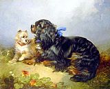 King Charles Spaniel and a Terrier by George Armfield